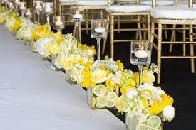 decor ceremonie mariage jaune